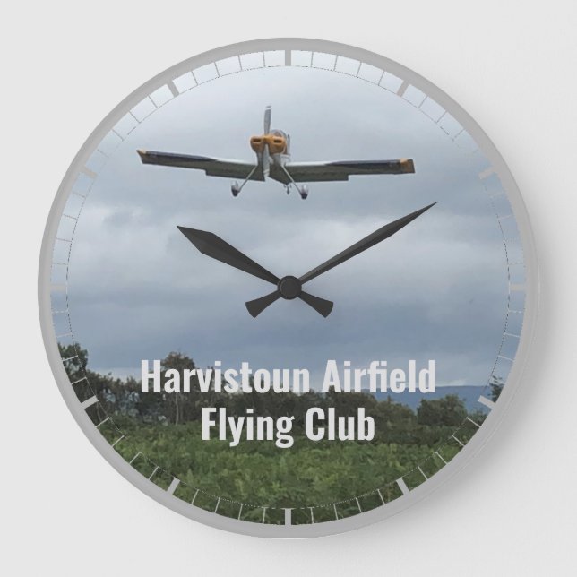 Horloge du club de vol avec avion léger. Grande ho (Recto)
