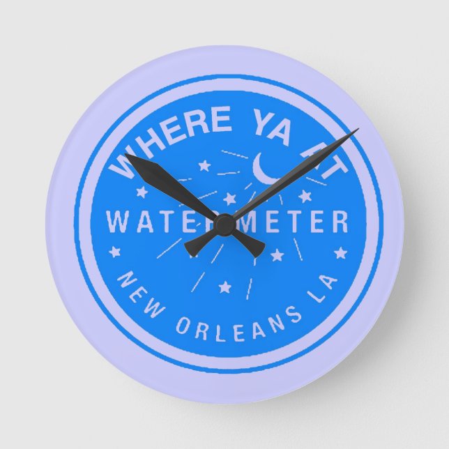 Horloge du compteur d'eau bleu de la Nouvelle-Orlé (Recto)