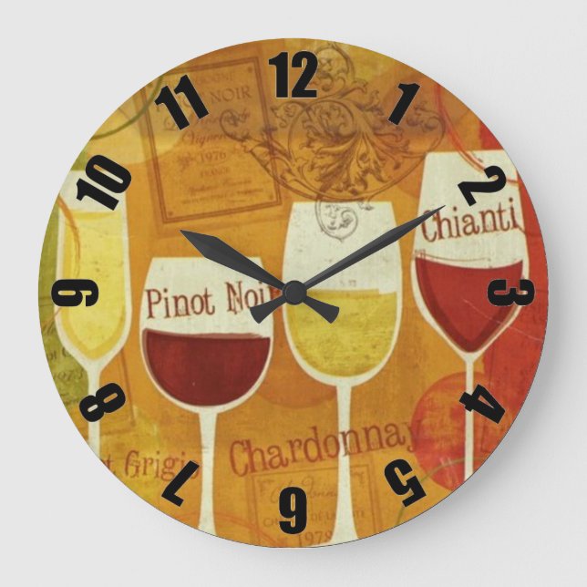 Horloge du concepteur Customisé en verre de vin (Recto)