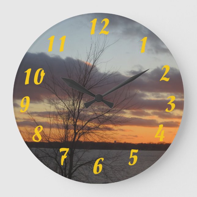 Horloge du coucher de soleil du lac (Recto)