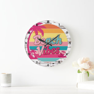 Horloge du coucher de soleil Vibes de plage Tropic