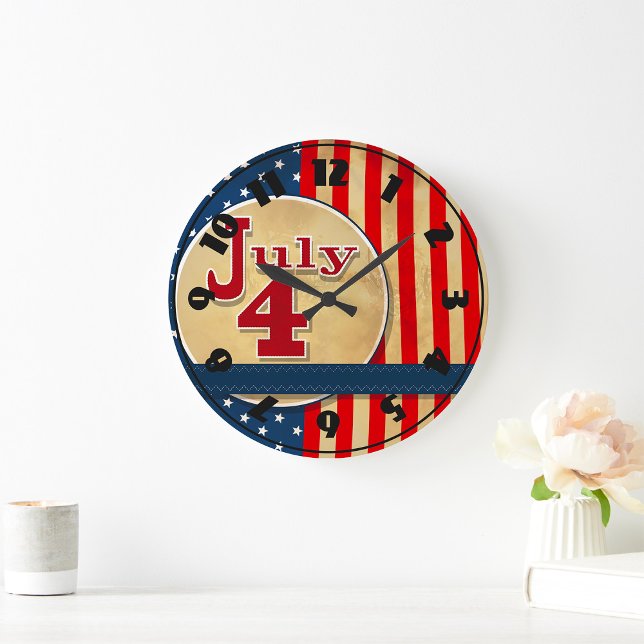 Horloge du drapeau américain du 4 juillet (Créateur téléchargé)