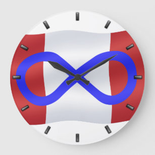 Horloge du drapeau des Métis Horloge du drapeau de