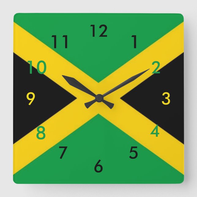 Horloge du drapeau jamaïcain (Recto)