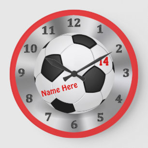 Horloge du football personnalisée par cool pour