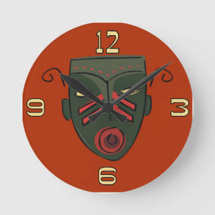 Horloge du masque Tiki