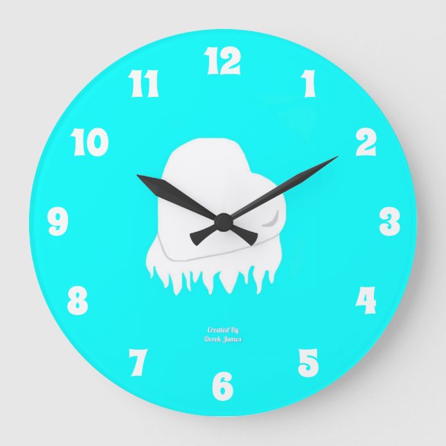 Horloge du mur acrylique des Coeurs d'hiver (Recto)