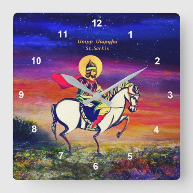 Horloge du mur acrylique Saint-Sarkis (Recto)