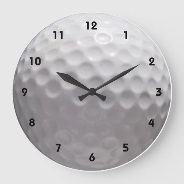 Horloge du mur de balle de golf avec nombres (Recto)