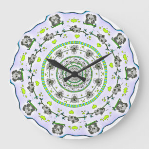 HORLOGE DU MUR DE CONCEPTION DE CUTE KOALA