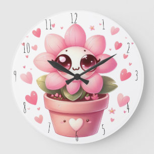 Horloge du mur de fleurs de Lil