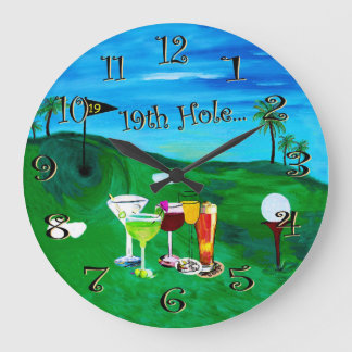 horloge du mur de golf 19e trou