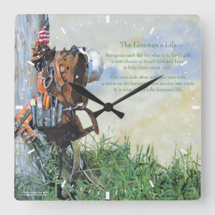 Horloge du mur de vie de Lineman