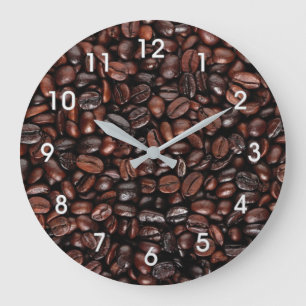 HORLOGE DU MUR DES FÈVES DE CAFÉ