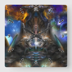 Horloge du mur du portail d'archivage