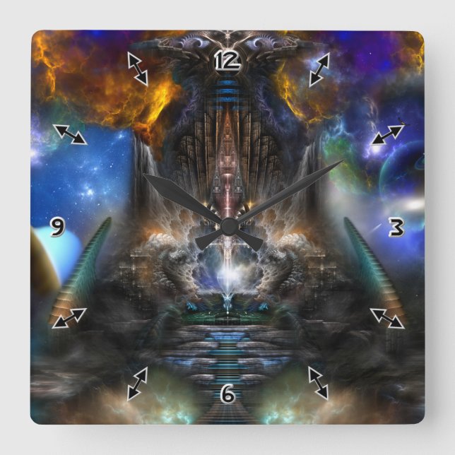 Horloge du mur du portail d'archivage (Recto)