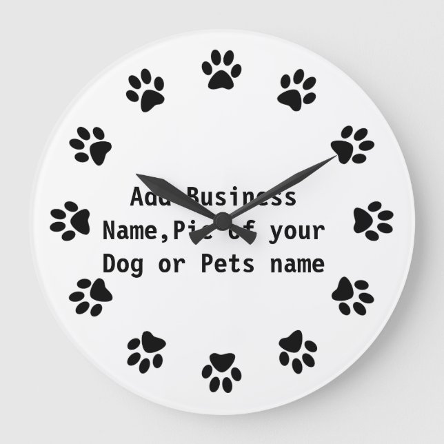 ] HORLOGE DU MUR EMPREINTE DE PATTE DE CHIEN (Recto)