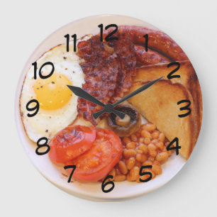 Horloge du petit déjeuner anglais complet