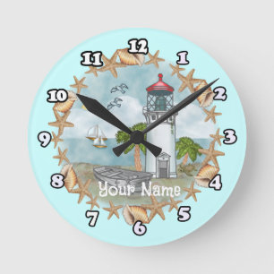 Horloge du phare Hawaii Shells