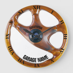 Horloge du propriétaire du garage du volant vintag