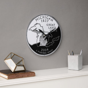 Horloge du quartier de l'état de Faux Michigan