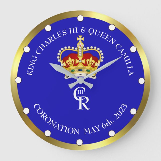 Horloge du roi Charles III et de la reine du camp (Recto)