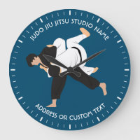 Horloge Du Studio D'Arts Martiaux Jiu Jitsu Judo