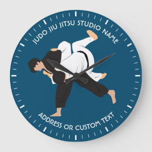 Horloge Du Studio D'Arts Martiaux Jiu Jitsu Judo
