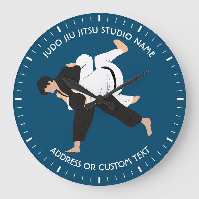 Horloge Du Studio D'Arts Martiaux Jiu Jitsu Judo (Recto)