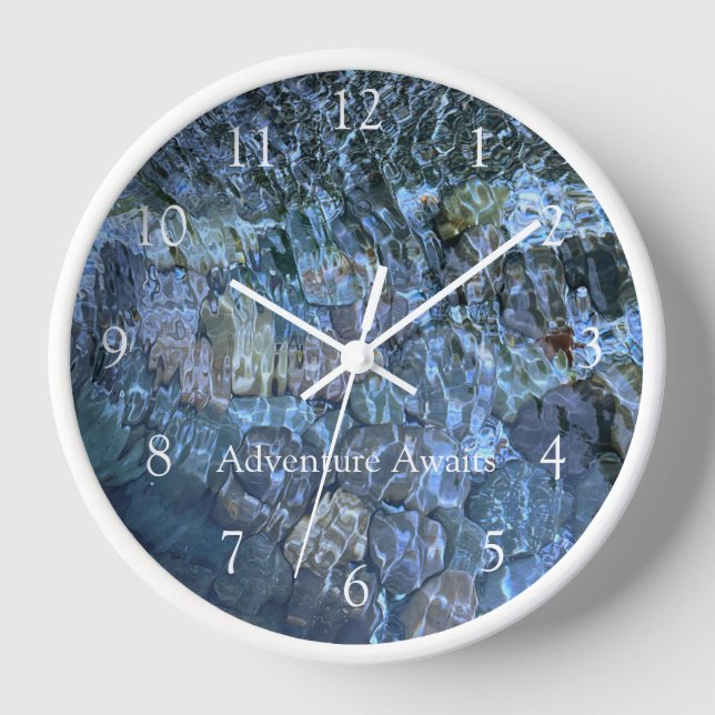 Horloge Eau ruisseau cailloux cailloux plage lac ruisseau (Recto)