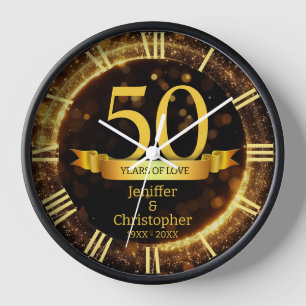 Horloge Édition Anniversaire de Mariage Année Paillettes O