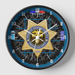 Horloge Edition Police Personnalisée Ville Côté