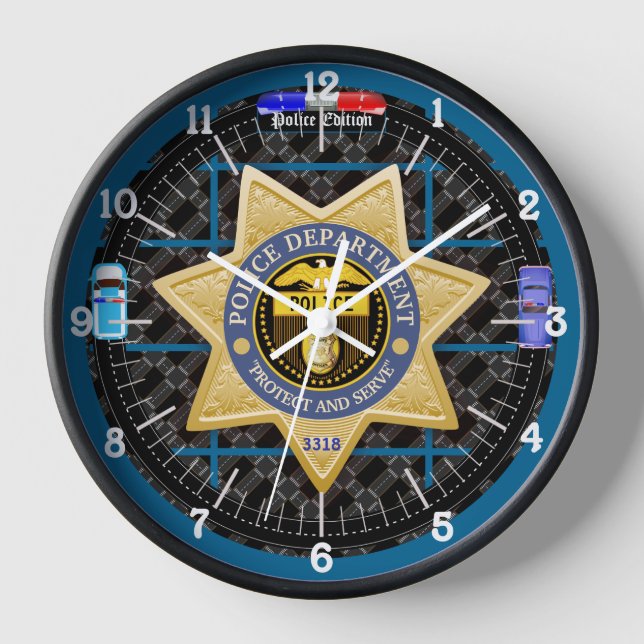 Horloge Edition Police Personnalisée Ville Côté (Recto)