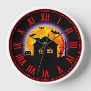 Horloge effrayante d'Halloween
