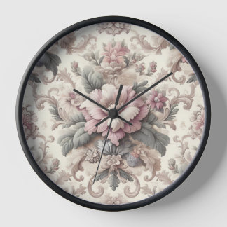 Horloge Élégant motif floral Vintage