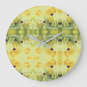 Horloge Élégante Aux Coeurs Violets