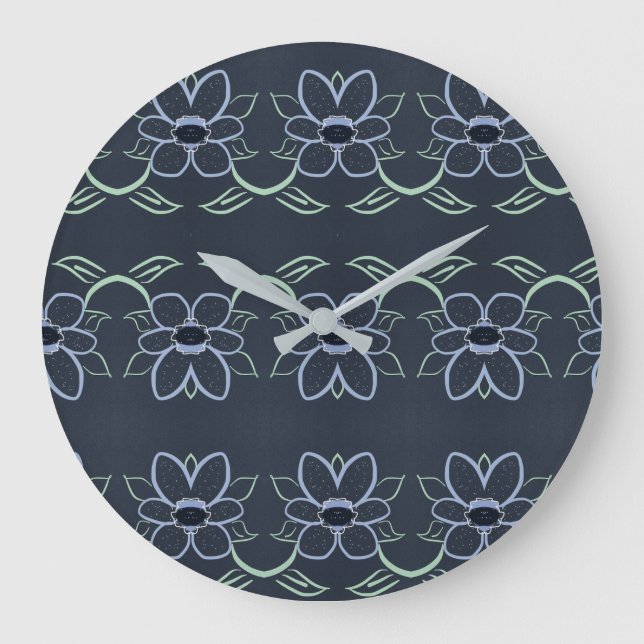 Horloge Élégante Avec Bleu Marine (Recto)