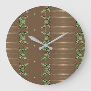 Horloge Élégante Avec Vert Et Bleu