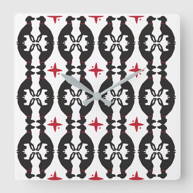 Horloge élégante de motif de lévrier (Recto)