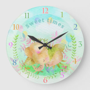 Horloge Eléphante mignonne