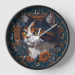 Horloge Élevage de chats - Calico Chat