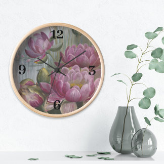 Horloge Ellis Rowan Eau Rose Lys Fleurs Vintages