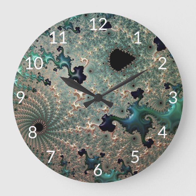 Horloge Emerald et Gold Mandelbrot (Recto)