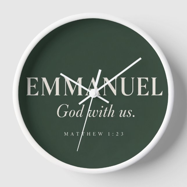 Horloge EMMANUEL | Matthieu 1:23 | Noël (Recto)
