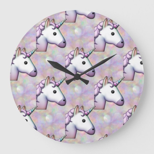 horloge émoticônes de licorne hologramme (Recto)