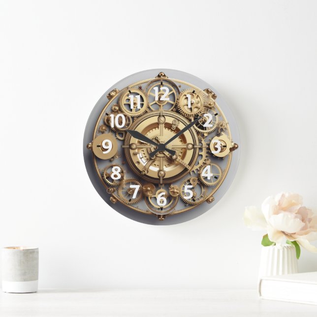 Horloge en acrylique Faux engrenage Works (Maison)