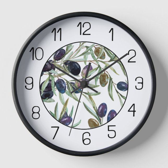 Horloge en Acrylique. Olive (Recto)