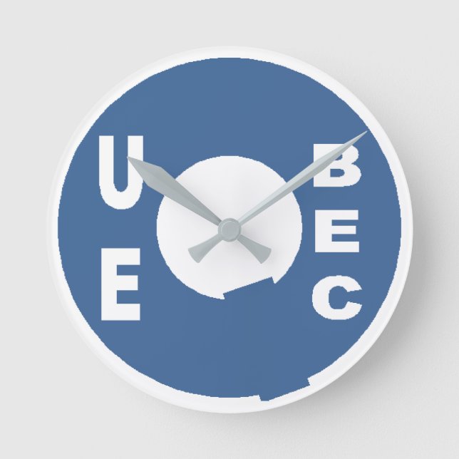 Horloge en Acrylique ronde medium DESIGN QUEBEC (Recto)