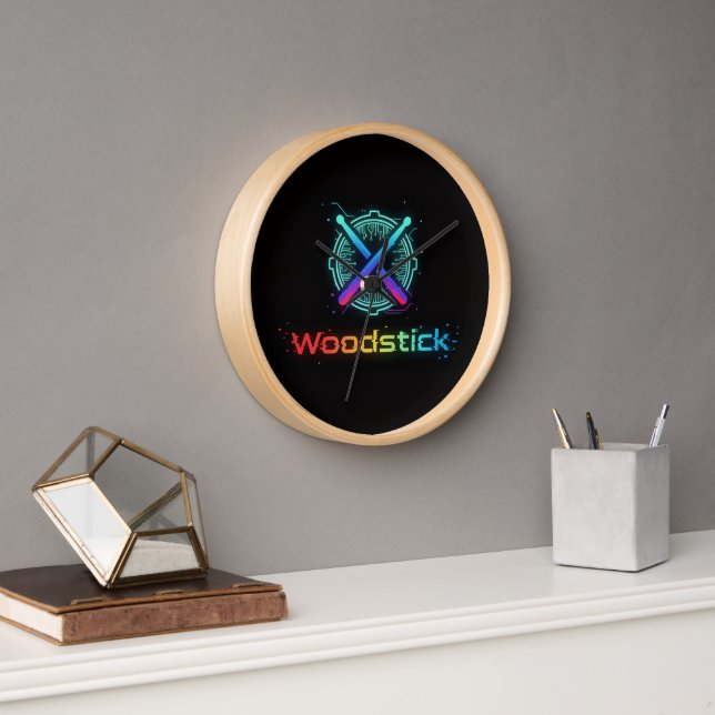 horloge en bâton de bois (Bureau)