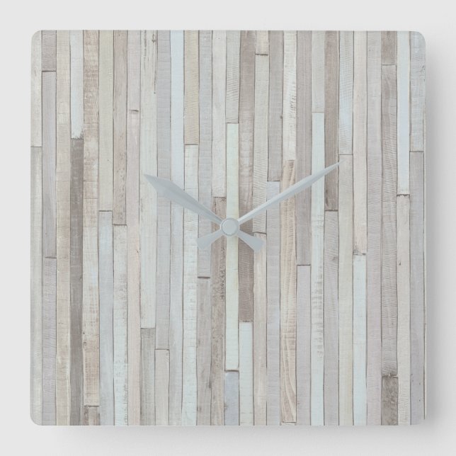 HORLOGE EN BOIS DE PLAGE DE PASTEL (Recto)